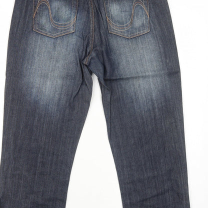 Womens UK Size 10 Kiabi Regular Fit Straight Blue Jeans
