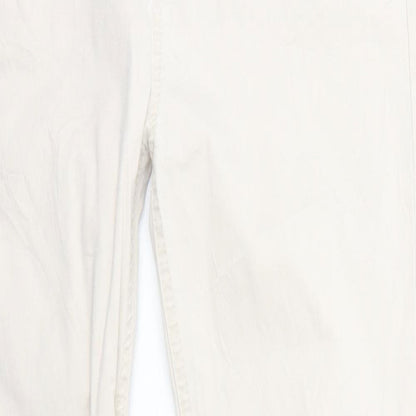 House of Lola Womens Ivory Cotton Skinny Jeans Size M Regular Zip
