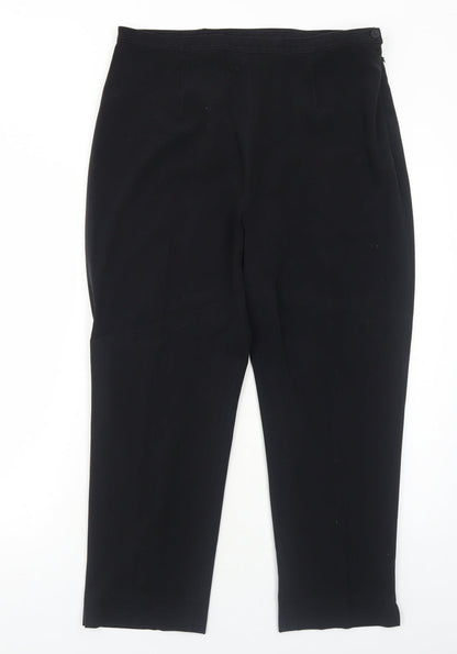 Berkertex Womens Black Polyester Trousers Size 16 Regular Zip