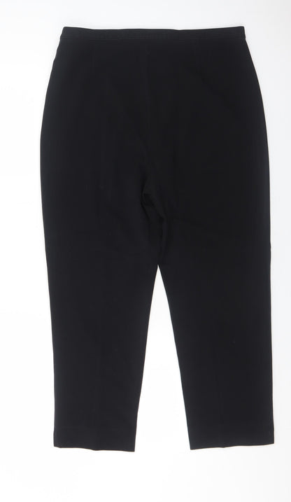 Berkertex Womens Black Polyester Trousers Size 16 Regular Zip