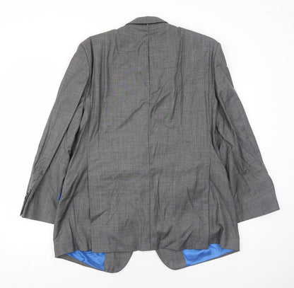 Wilkinson Bespoke Mens Grey Polyester Jacket Blazer Size 44 Regular