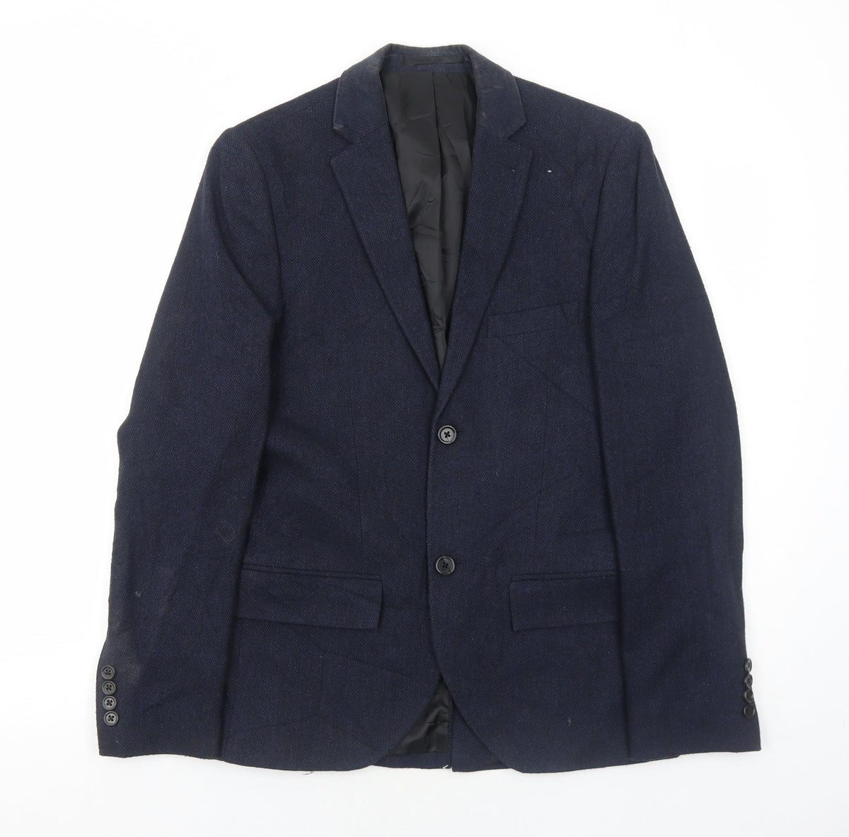 Mens UK Size 34 Topman Regular Blue Suit Jacket
