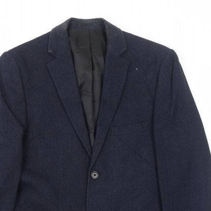 Mens UK Size 34 Topman Regular Blue Suit Jacket
