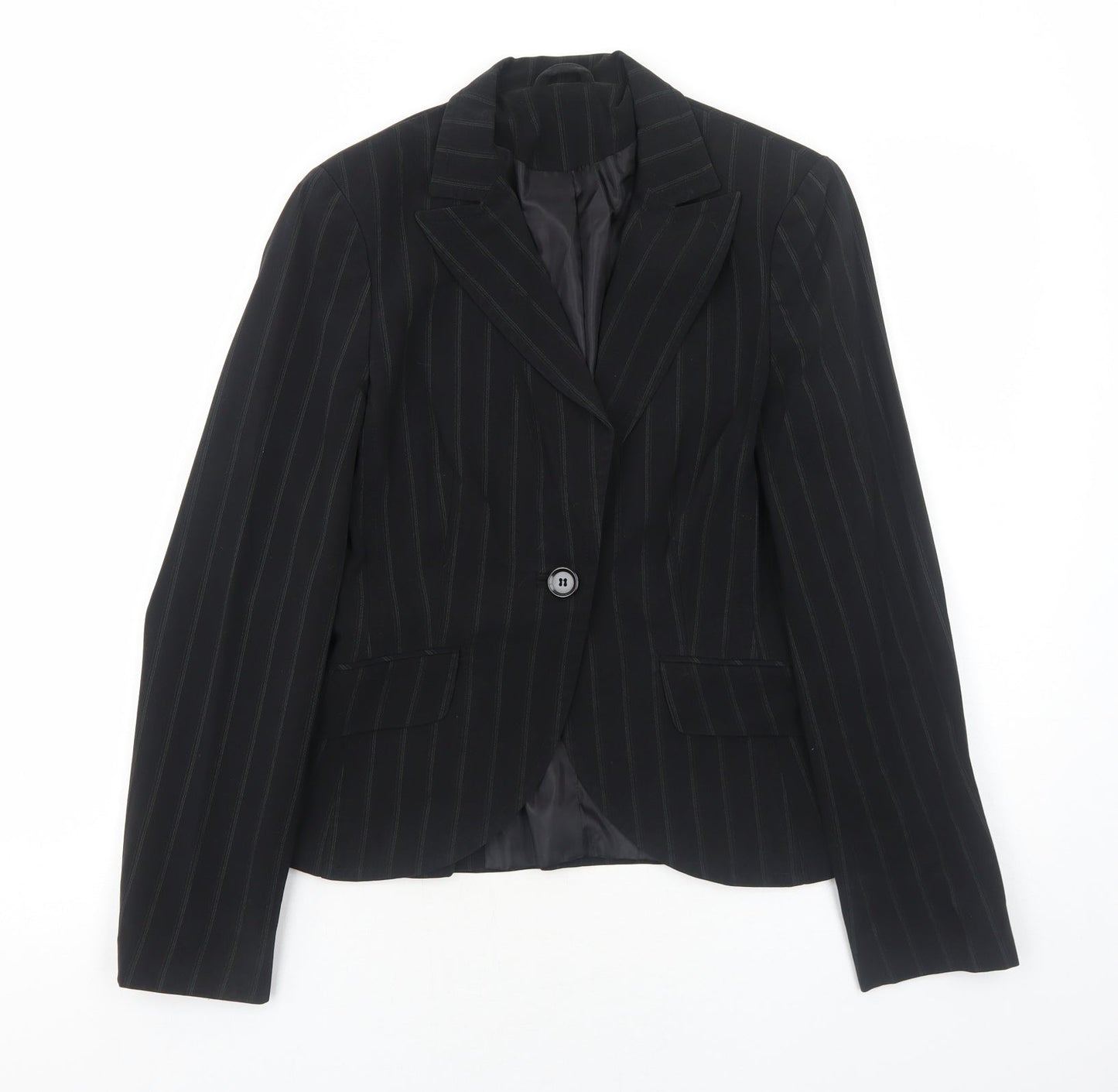 Womens UK Size 8 Internacionale Regular Black Blazer