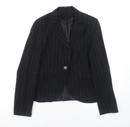 Womens UK Size 8 Internacionale Regular Black Blazer