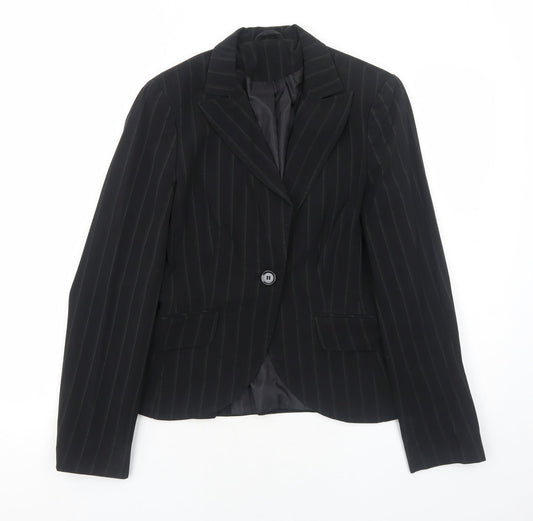 Womens UK Size 8 Internacionale Regular Black Blazer