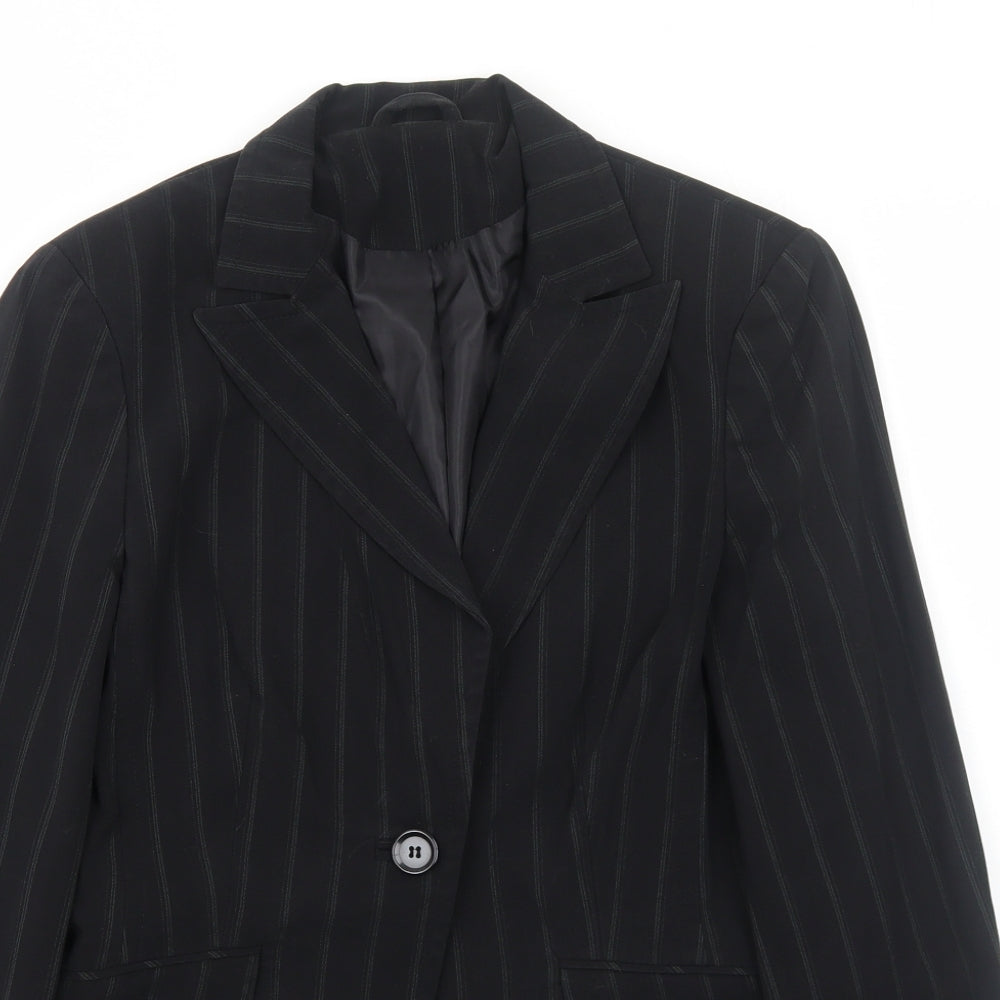 Womens UK Size 8 Internacionale Regular Black Blazer
