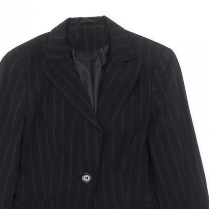 Womens UK Size 8 Internacionale Regular Black Blazer