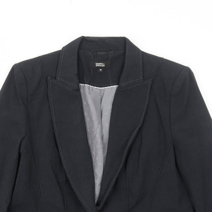 Marks and Spencer Womens Grey Polyester Jacket Blazer Size 16