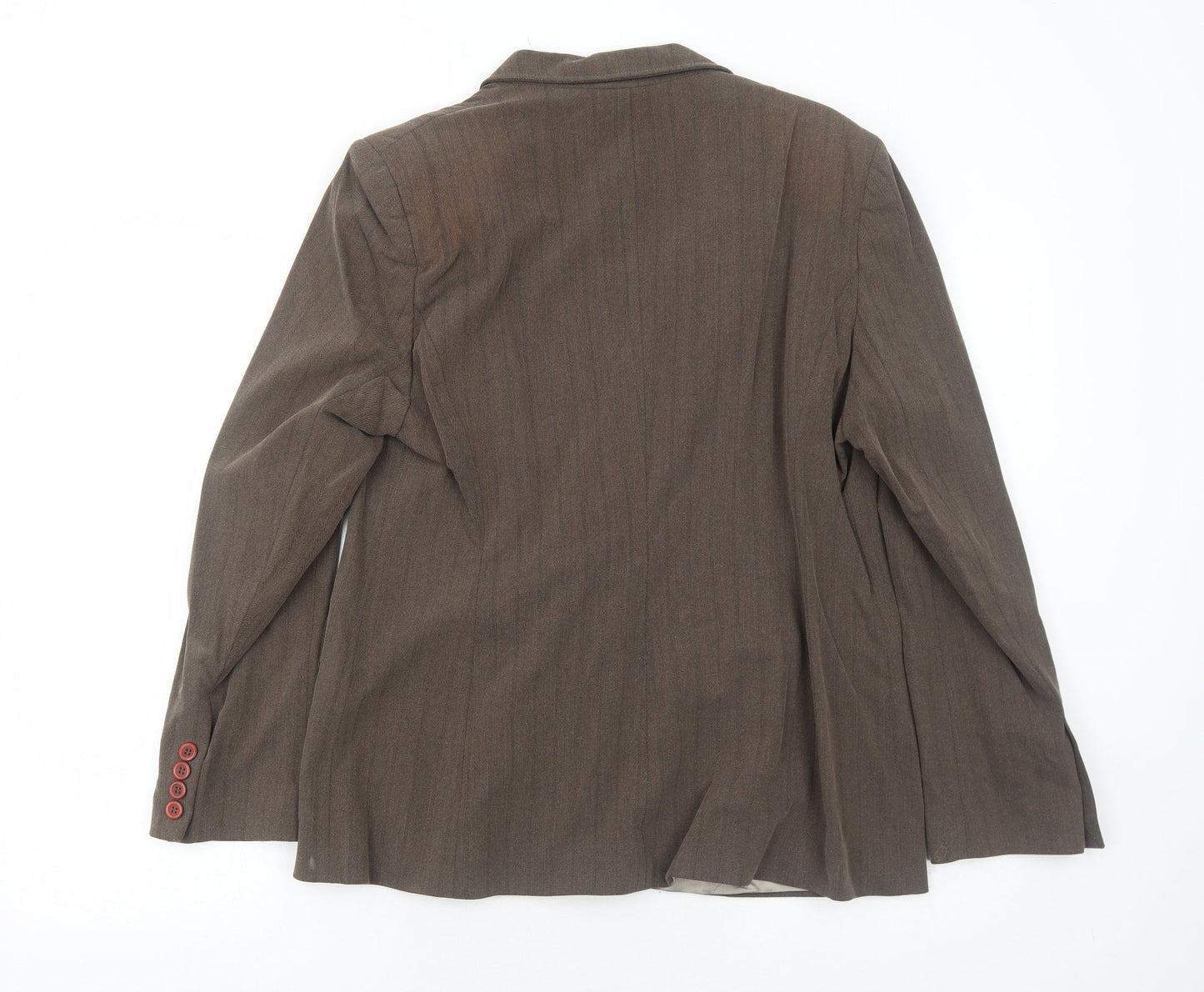 Debenhams Womens Brown Polyester Jacket Blazer Size 16