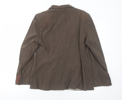 Debenhams Womens Brown Polyester Jacket Blazer Size 16