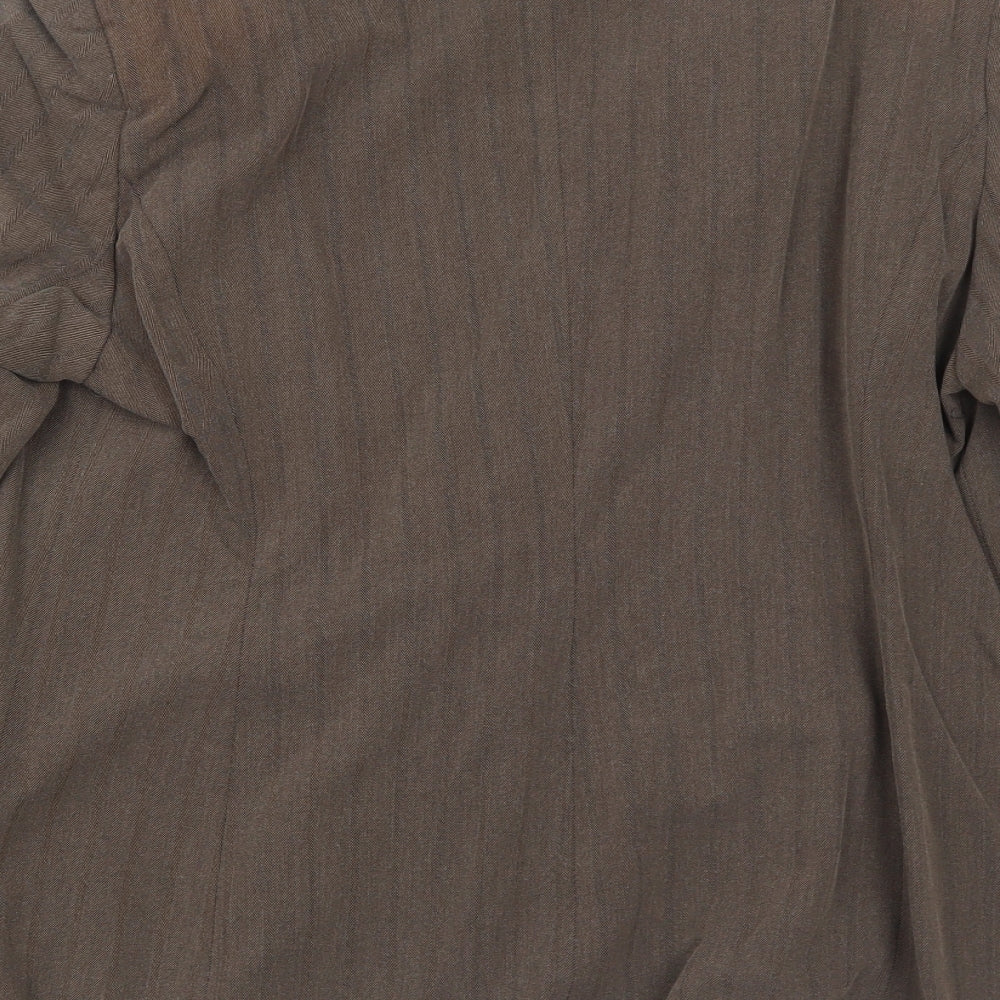 Debenhams Womens Brown Polyester Jacket Blazer Size 16
