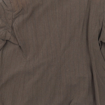 Debenhams Womens Brown Polyester Jacket Blazer Size 16