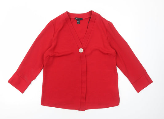 Womens UK Size 14 New Look Red Basic Blouse