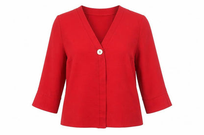Womens UK Size 14 New Look Red Basic Blouse