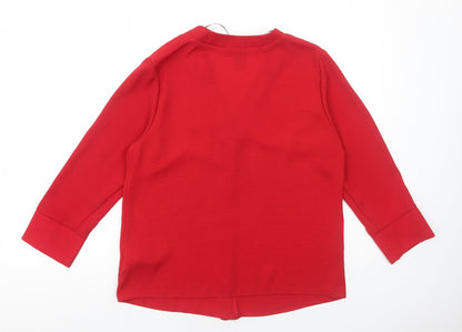 Womens UK Size 14 New Look Red Basic Blouse