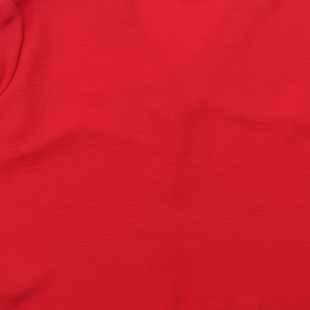 Womens UK Size 14 New Look Red Basic Blouse