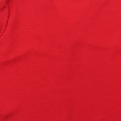 Womens UK Size 14 New Look Red Basic Blouse