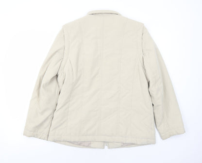 Elegance Womens Beige Jacket Size 14 Zip