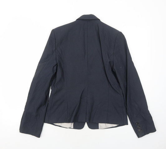 NEXT Womens Blue Polyester Jacket Suit Jacket Size 12