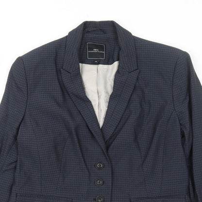 NEXT Womens Blue Polyester Jacket Suit Jacket Size 12