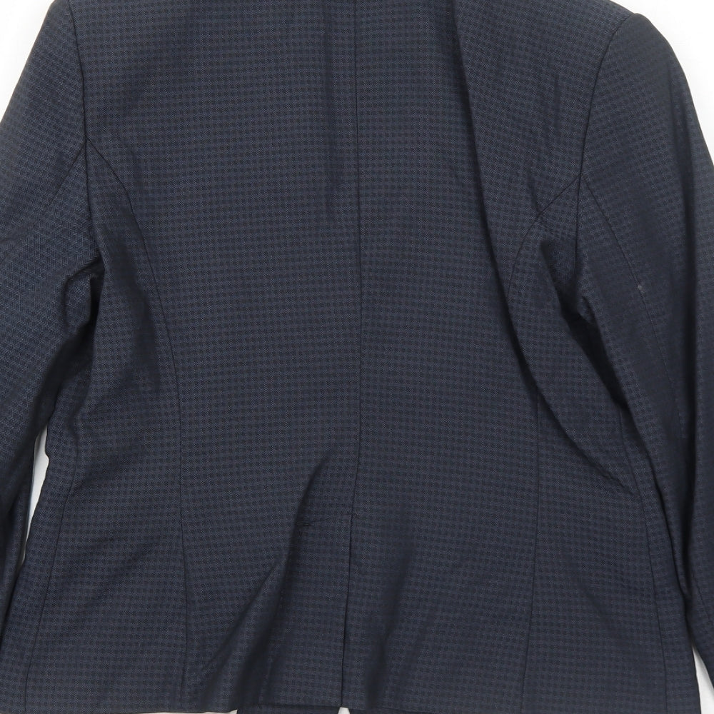NEXT Womens Blue Polyester Jacket Suit Jacket Size 12