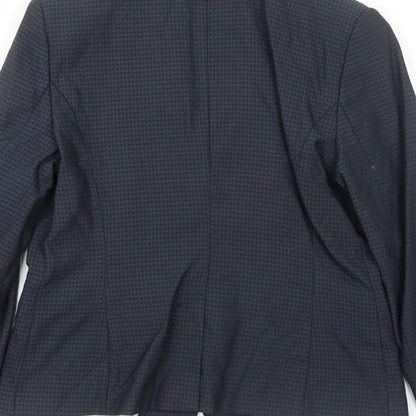 NEXT Womens Blue Polyester Jacket Suit Jacket Size 12