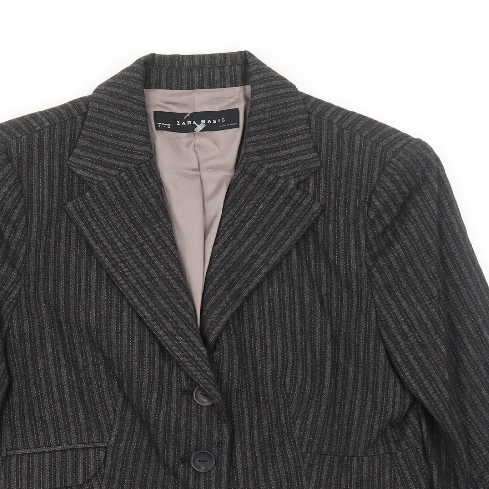 Womens UK Size S Zara Regular Grey Suit Jacket