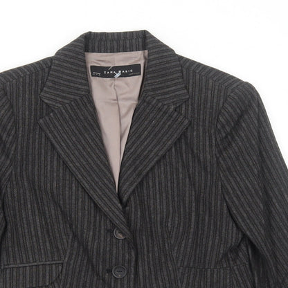 Womens UK Size S Zara Regular Grey Suit Jacket