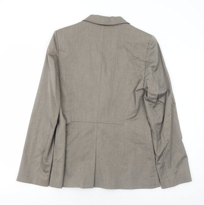 Oasis Womens Grey Polyester Jacket Suit Jacket Size 10