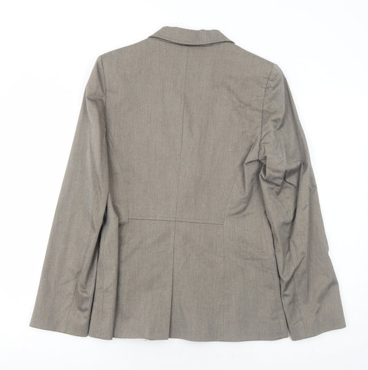 Oasis Womens Grey Polyester Jacket Suit Jacket Size 10