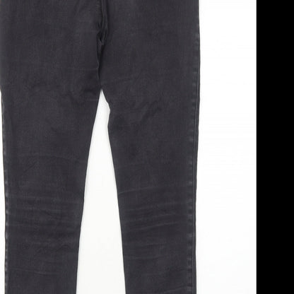 Only Womens Black Cotton Skinny Jeans Size L Regular Zip