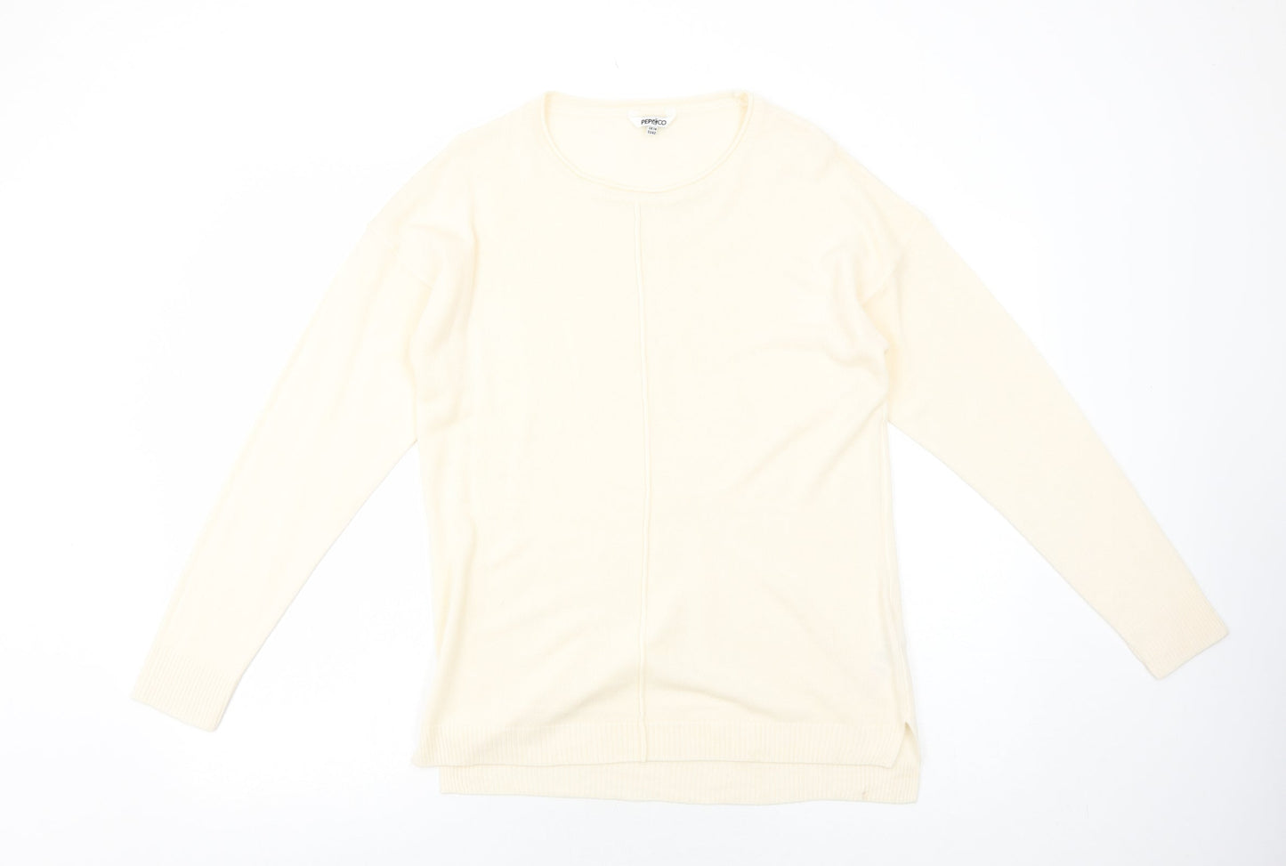 Womens UK Size 14 PEP&CO Ivory Pullover Jumper
