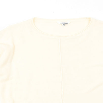 Womens UK Size 14 PEP&CO Ivory Pullover Jumper