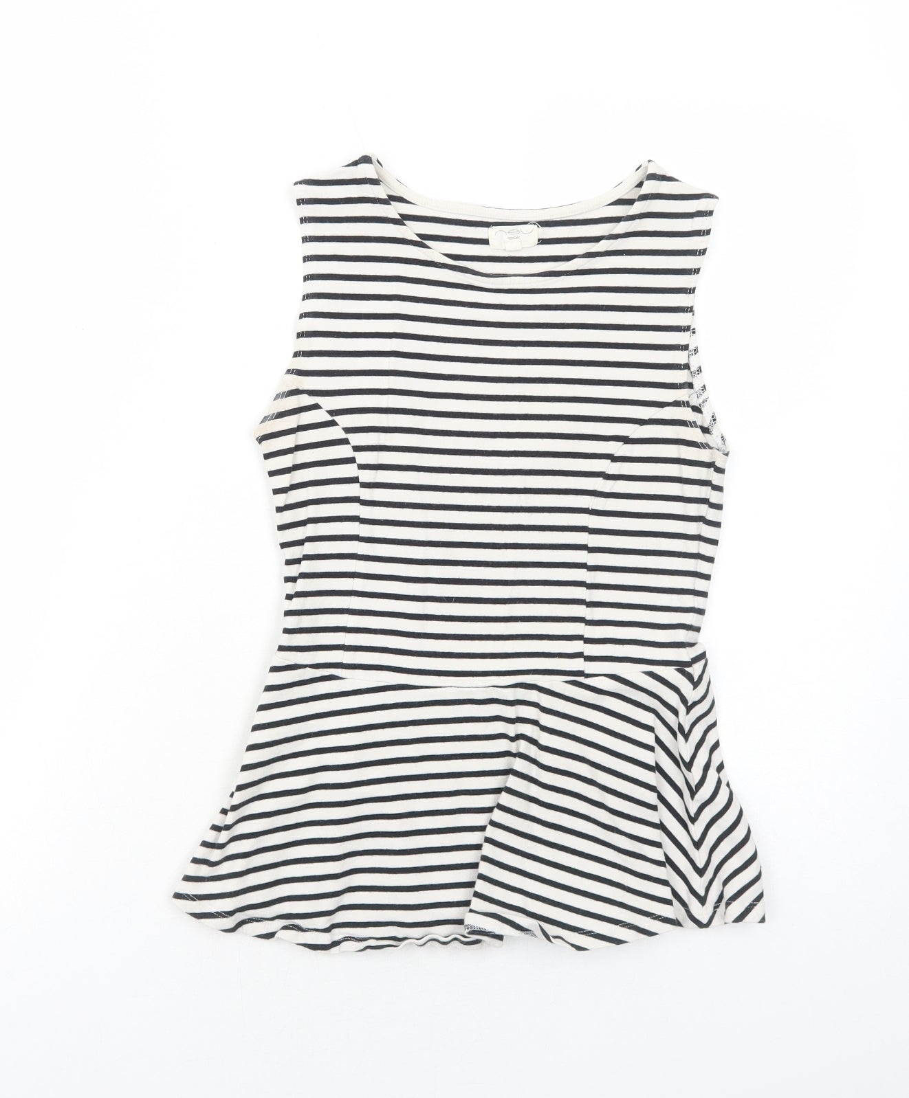 Womens UK Size 10 New Look White Basic Tank
