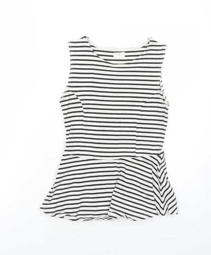 Womens UK Size 10 New Look White Basic Tank