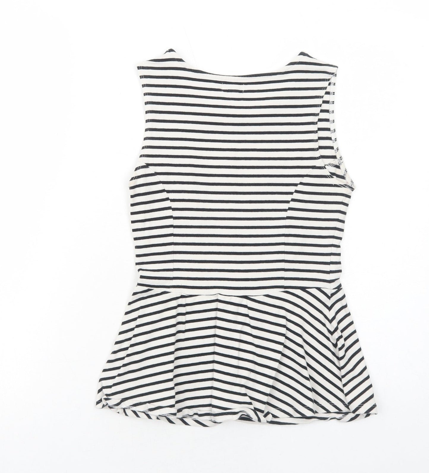 Womens UK Size 10 New Look White Basic Tank