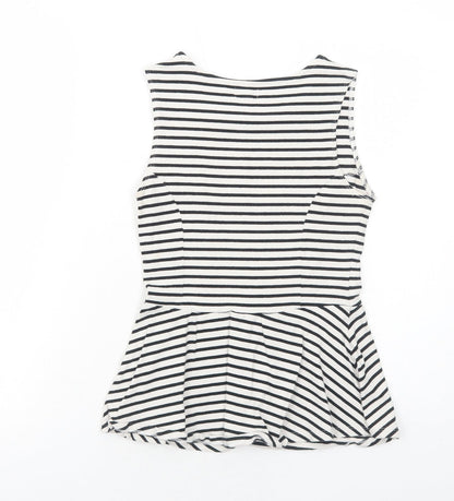 Womens UK Size 10 New Look White Basic Tank