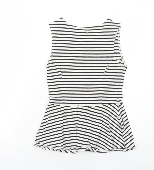 Womens UK Size 10 New Look White Basic Tank