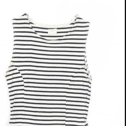 Womens UK Size 10 New Look White Basic Tank