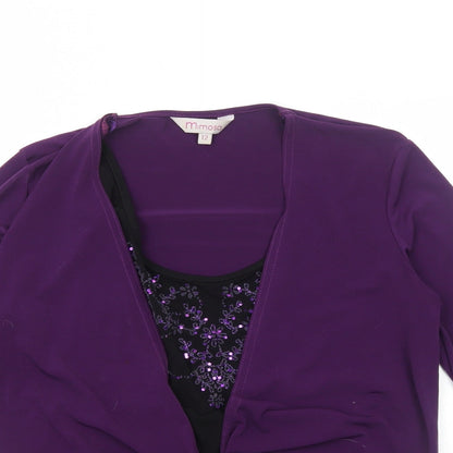 Womens UK Size 12 Mimosa Purple Basic Blouse