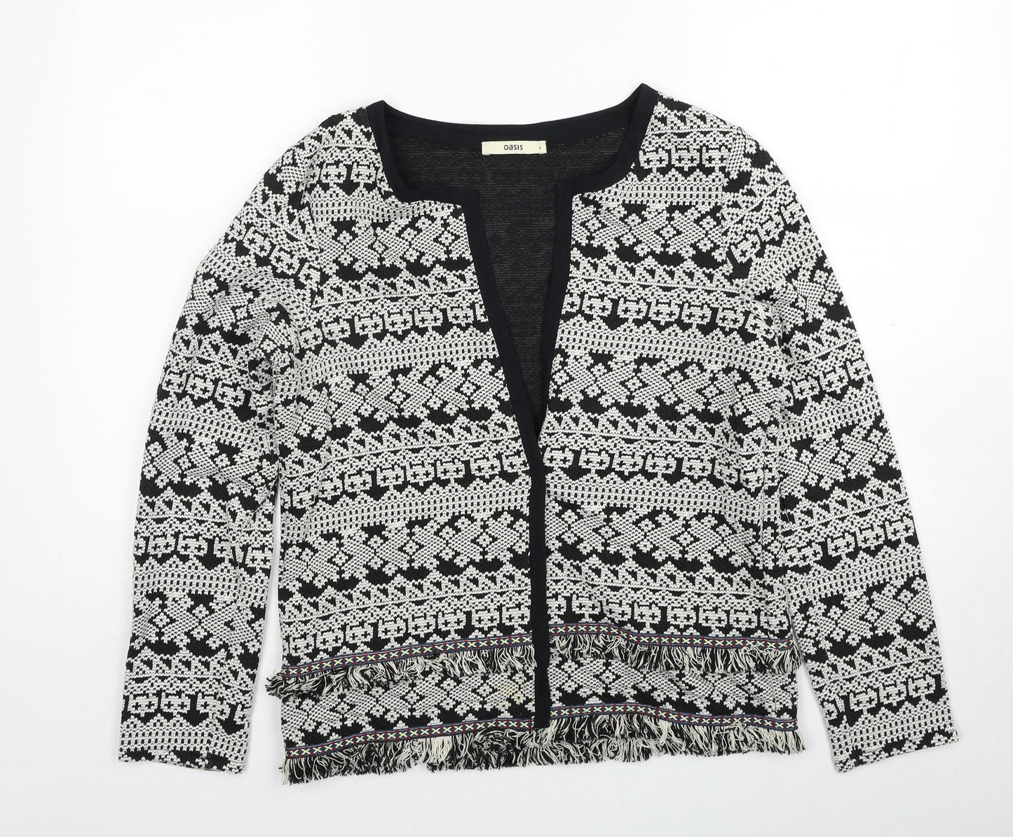 Womens UK Size S Oasis Black Cardigan Jumper