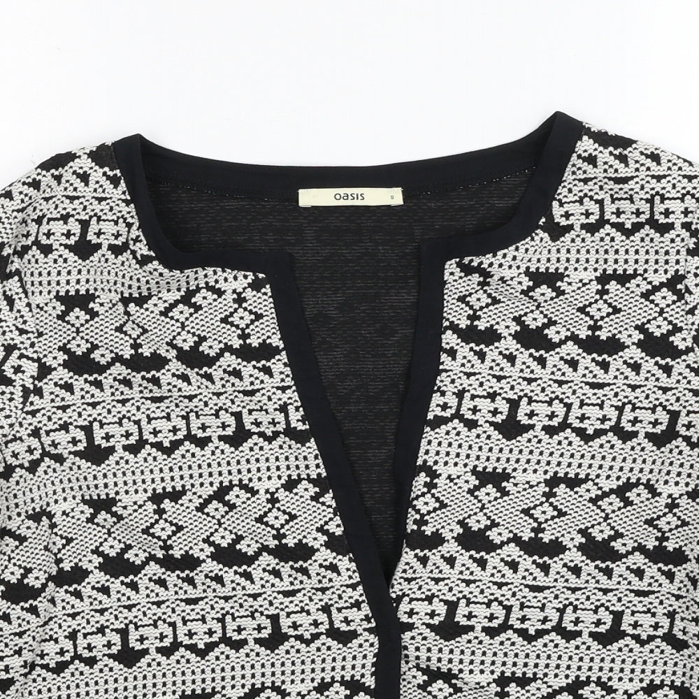 Womens UK Size S Oasis Black Cardigan Jumper
