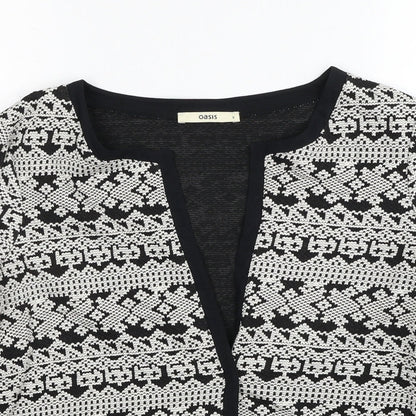 Womens UK Size S Oasis Black Cardigan Jumper