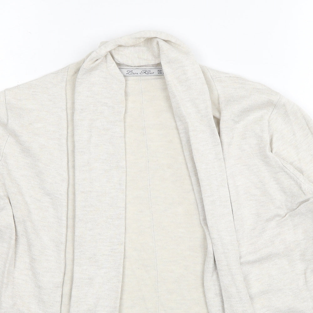 Womens UK Size S Zara Beige Cardigan Jumper