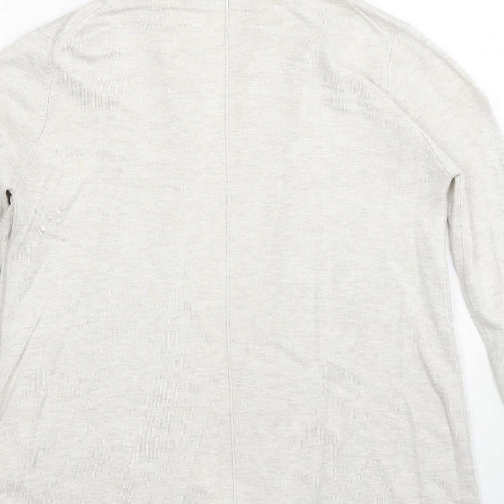 Womens UK Size S Zara Beige Cardigan Jumper