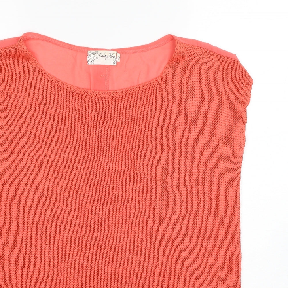 Womens UK Size M Voulez-Vous Pink Basic Tank