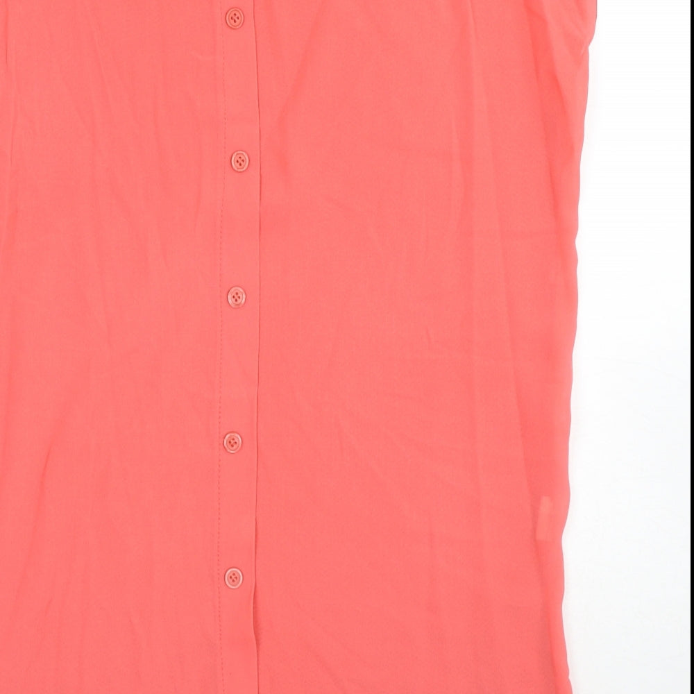 Womens UK Size M Voulez-Vous Pink Basic Tank