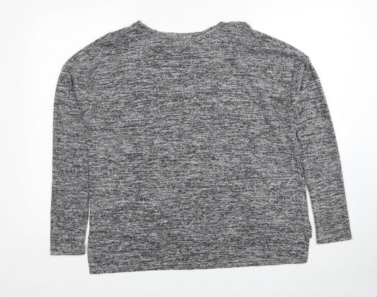 Primark Womens Grey Round Neck Polyester Pullover Jumper Size 10
