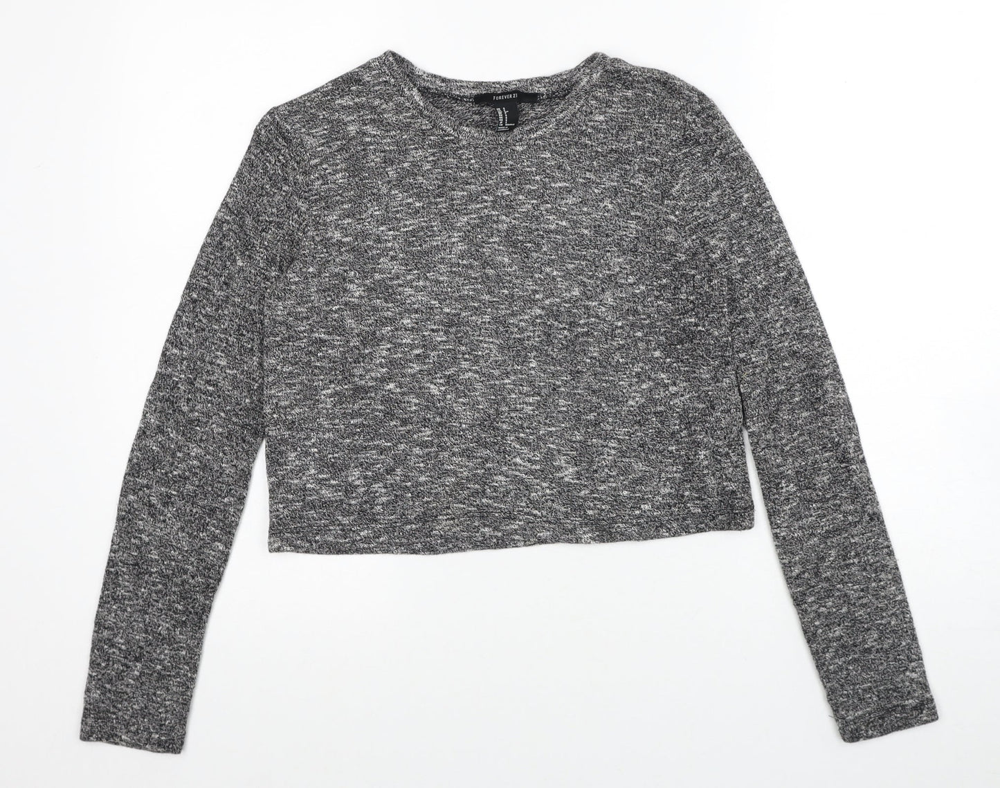 Womens UK Size S FOREVER 21 Grey Pullover Jumper